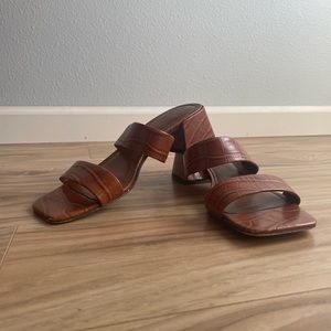 Marc Fisher Chunky Strapy Heels